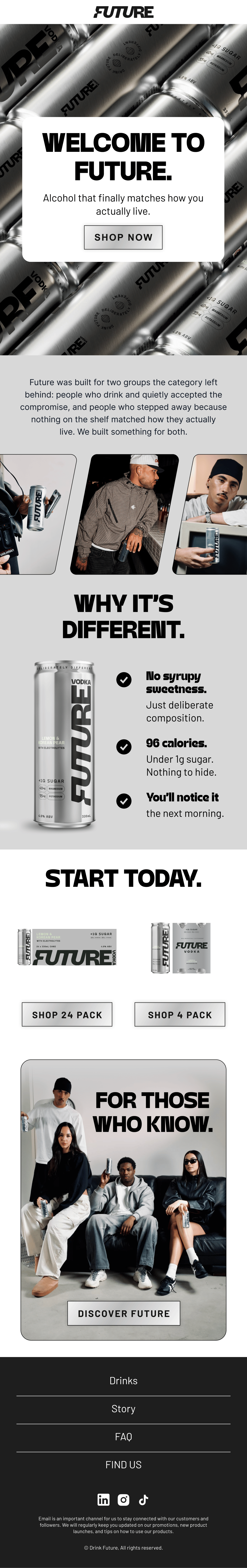 Future beverage email design